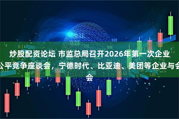 炒股配资论坛 市监总局召开2026年第一次企业公平竞争座谈会，宁德时代、比亚迪、美团等企业与会